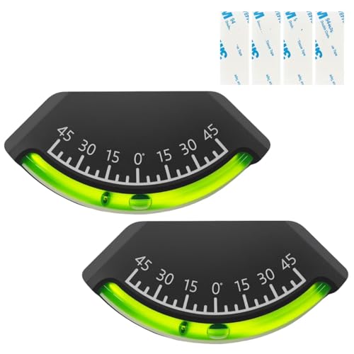 2-Pack Level Gauge for RV Bubble Trailer Car Inclinometer Gauge Trailer Leveling Alternative with Wide Angle Range (45)