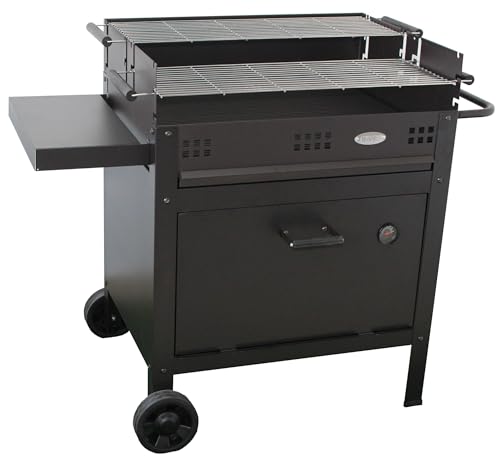 Imor - Barbacoa de jardín de carbón con horno independiente ETNA V20, Negro