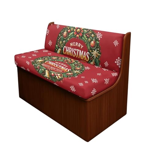 Tupalatus Christmas Bells RV Cushion Slipcover Stretchable RV Dinette Seat Covers Washable RV Sofa Furniture Protector for Loveseat or Futon