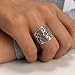 Imagen de Silverly Anillo Plata de Ley Diseño Círculo Abierto Estilo Filigrana Mujer