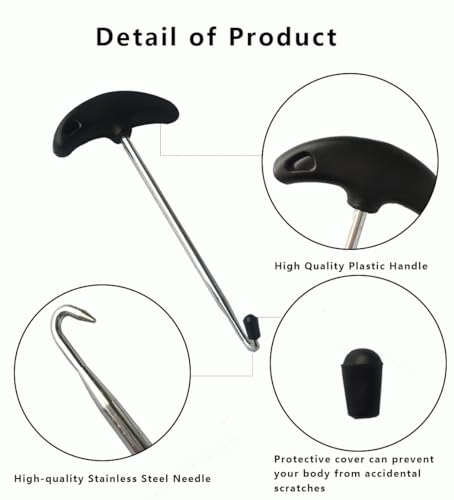 Shoe Lace Tightener Stainless Steel with Protective Cover,Hockey Skate Tightener, Lace Tightener for Skates and Figure Skating Shoes, Outdoor High Boot Strap Tightening Tool