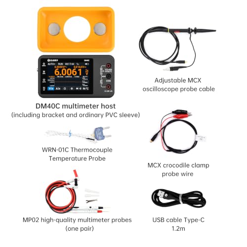 Image of DM40C Digital Multimeter 59999 Counts, 4.5-Digit Rechargeable 3 in 1 Handheld Oscilloscope Multimeter Signal Generator,50M Sample Rate, Diode Test Automotive Tools (DM40C Deluxe Version)
