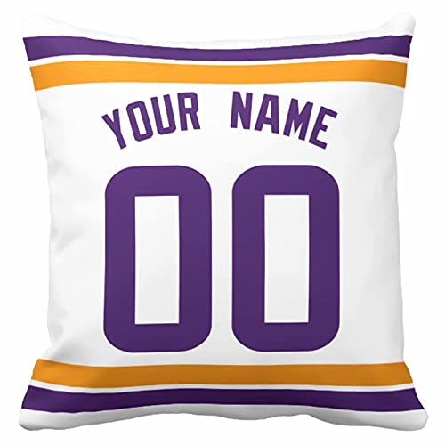 Image of ANTKING Throw Pillow 2 Pack with Custom Name and Number Personalized Gift for Men Women Boys