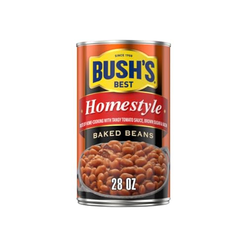 Image of Bush's Best Baked Beans Variety Pack, Seasoned Beans in Savory Sauce for BBQ, Cookouts and Easy Meals, Homestyle 28 Ounce and Onion 28 Ounce (Variety Pack)