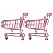 Happyyami 2Pcs Mini Metall Warenkorb Supermarkt Handwagen Mini Einkaufen Lebensmittel Warenkorb Utility Warenkorb Trolley Handwagen Spielzeug Einkaufen Karren