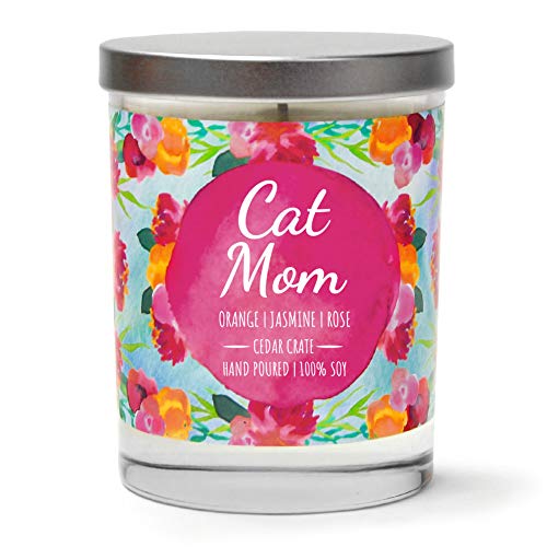 Cat Mom | Orange, Jasmine, Rose | | Luxury Scented Soy Funny Candles