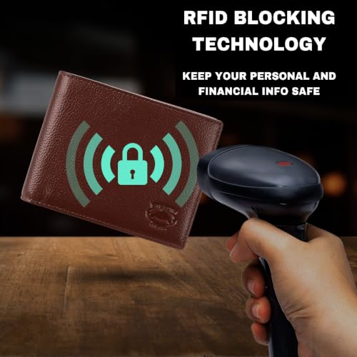 Image of Stealth Mode Leather Bifold Wallet for Men With ID Window and RFID Blocking