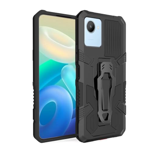 Coque Oppo Realme C30 antichoc de qualité militaire avec clip ceinture robuste