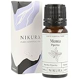 Nikura Menta (Piperita) - 10ml | Aceites Esenciales Para Humidificador | Aceites Naturales 100% Puros | Perfectos para Aromaterapia, Migraña | Veganos y Fabricados en Reino Unido