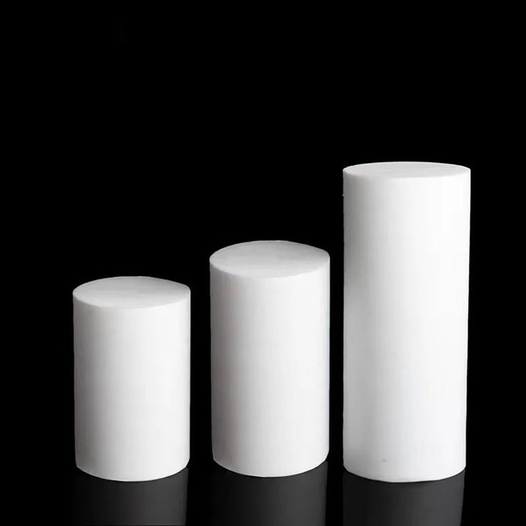 Varilla De Plástico Sólido PTFE Blanco, Barra Politetrafluoroetileno Baja Fricción No Tóxica 5-35mm Diámetro, Mecanizado En, 1 Ud(Length 500mm,Dia 35mm)