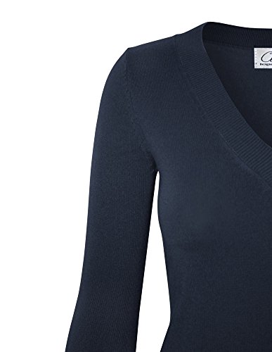 Image of Cielo Women's Solid Soft Stretch Pullover Knit Sweater
