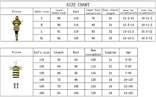 Mprocen Bijenkostuum voor volwassenen, bijenkostuum, dier, cosplay kostuum met vleugels, beenwarmers, kousen, hoofdband, zonnebril, fancy dress