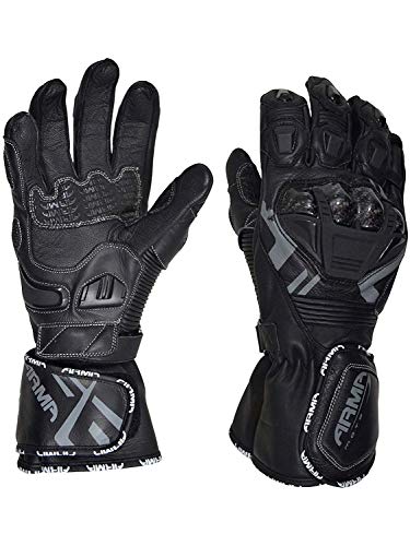 ARMR S870 Mens Motorcycle Glove - Black (L)