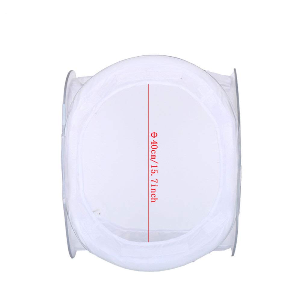 Tente Photo Pliable Ronde Cube 4, Studio Portable Blanc en Fibre