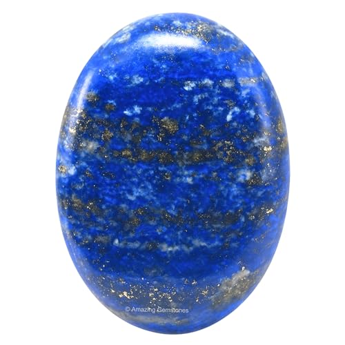 Image of Amazing Gemstone Lapis Lazuli Crystals and Healing Stones - Large Palm Stone Crystals Piedra - Crystal for Good Luck, Balanced Positive Energy, Meditation - Unique Stocking Stuffers, Gifts for Women