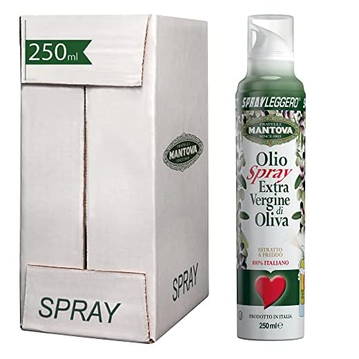 Olio Extra Vergine di Oliva Spray 6x250 ml - Olio Spray 100% italiano, estratto a freddo – Sprayleggero – 100% Naturale,100% Leggero, 100% Facile - Con lo spray risparmi fino al 90% di prodotto