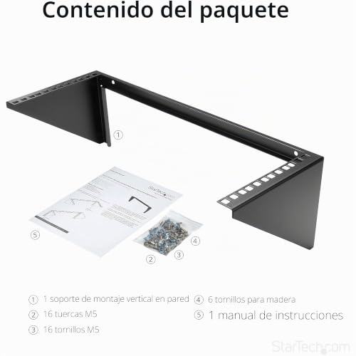Soporte vertical de red 4U StarTech.com para optimizar espacio 5