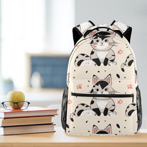 Sac à dos de voyage avec porte-bouteille chat calicot enfant - 6