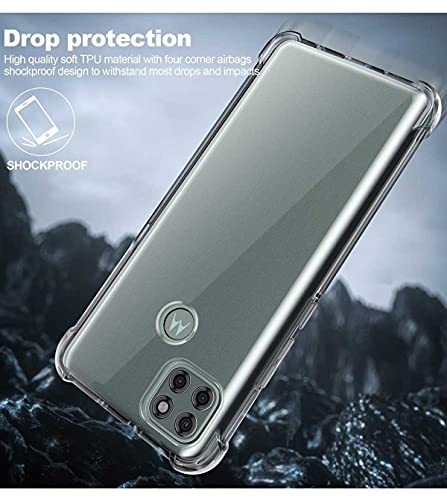 Image of Transparent Soft Silicone TPU Flexible Back Cover Compatible with Motorola Moto G9 Power with Screen Guard