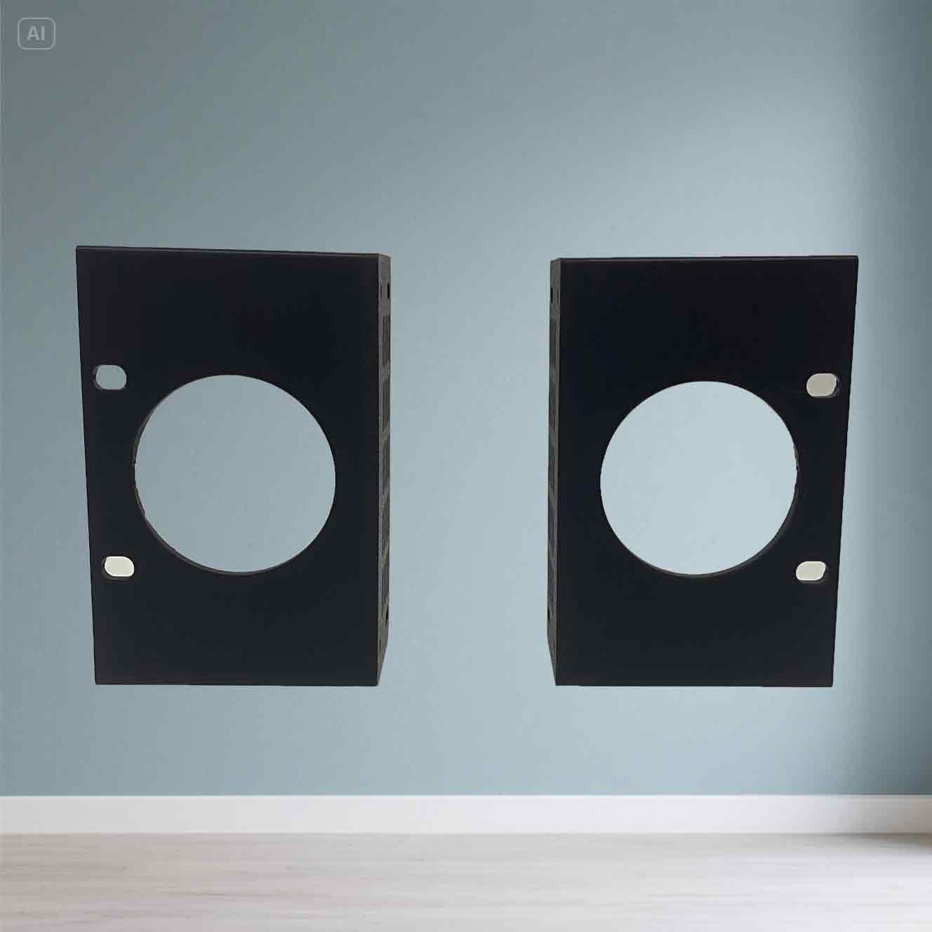 Rack-Ohren für Behringer XR18 / Midas MR18/ XR16/ SD16/ MR16 Einbausatz mit Lüftungsgitter, schwarz