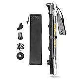 » [Ergonomisch & Sicher] Der ergonomische EVA Schaumstoffgriff mit Handschlaufe, schweißabsorbierendem, rutschfestem Rillendesign, komfortabel und sicher, und beugen eine Überbelastung der Handgelenke vordie Stöcke bieten Stabilität auf schwierigen Passagen und entlasten Ihre Gelenke.