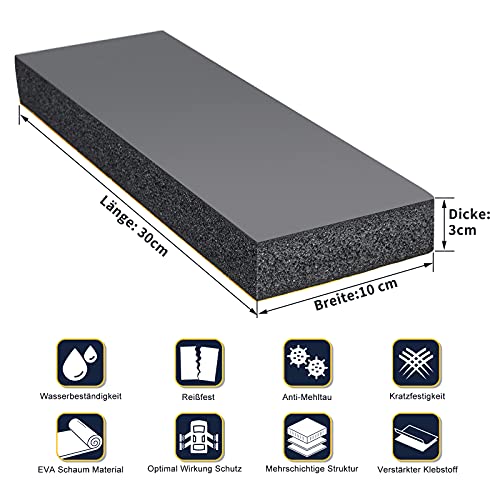 4er Set Garagen Wandschutz Selbstklebend Autotür Wandschutz 3cm Extra Dicker Auto Schutz Garage Türkantenschutz für Ihr Auto,Garagenwand und Parkplatz