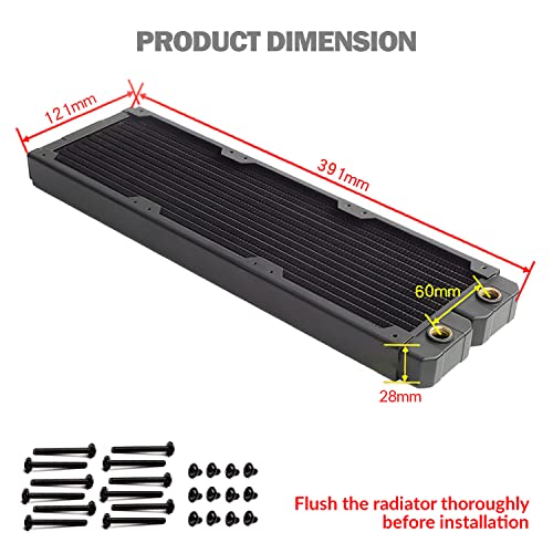 Radiateur d'ordinateur 360 mm Dracaena dissipateur de chaleur CPU échangeur liquide G1/4 - 6