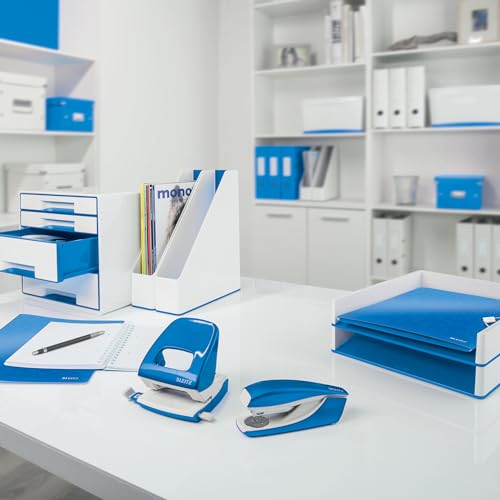Corbeille à papier bleu azur 15 l Leitz WOW pour tri de bureau - 7