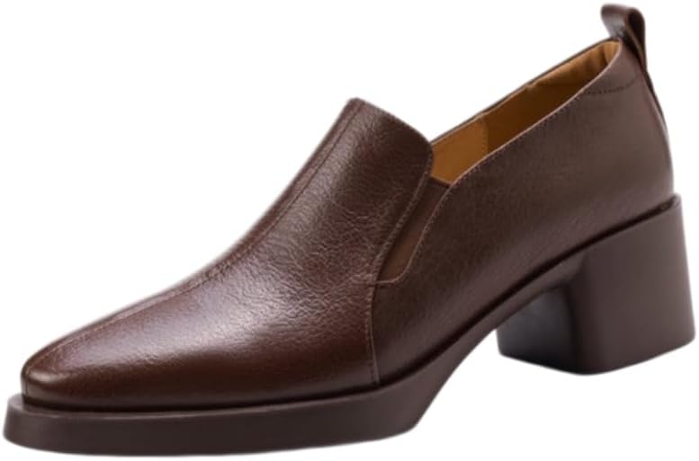 Retro Thick-Soled Fashionable Oxford Style with one-Heel Design. Easy to Put on and take Off. Suitable for Commuting, Outdoor or Formal Occasions.