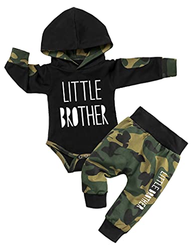 Image of Fommy Newborn Baby Boy Clothes Plaid Letter Print Long Sleeve Hoodies + Long Pants 2PCS Fall Winter Outfits Set