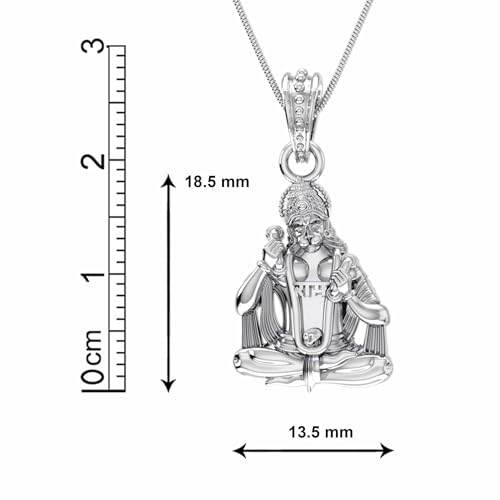 Médaillon Lord Bajrang Bali en argent, symbole de force intérieure