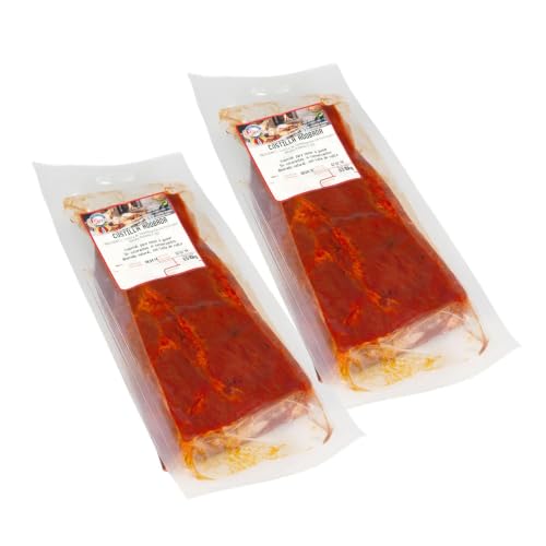 Embutidos Bierzo Costilla de Cerdo Adobada al Vacío, Pack de 2 x 500 g (1 kg)