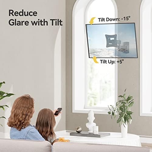 Alphamount TV Wall Bracket Swivel Tilt for 13-30 inch TV & Monitor up to 15 kg, Full Motion Single Monitor Arm TV Wall Mount for Corner, Max VESA 75x75-100x100mm, APXSF2-E
