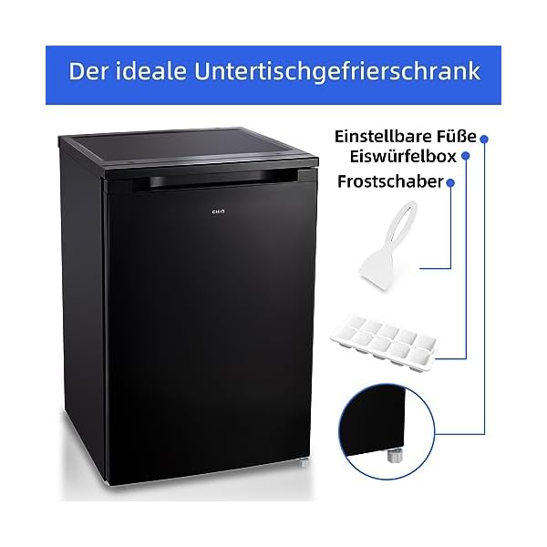 CHiQ Gefrierschränke CSD90D4D | 85 L Gefrierschrank | 4 Sterne Gefrierfach | Einstellbarer Temperaturregler | Starke Gefrierleistung | 12 Jahre Garantie auf den Kompressor [Energieklasse D] – Bild 7