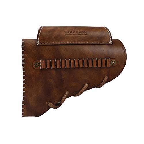 TOURBON Adjustable Gun Stock Cover 15 Round .22 Cartridge Holder Cheek Rest Pad TOURBON Adjustable Gun Stock Cover 15 Round .22 Cartridge Holder Cheek Rest Pad