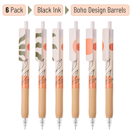 Bolígrafos de gel retractables Mr. Pen, 6 unidades, tinta negra miniatura 2