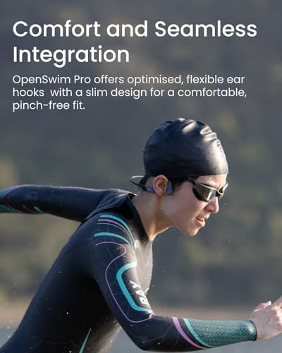 SHOKZ OpenSwim Pro - Open-Ear Bluetooth & MP3 Bone Conduction Sport Headphones, Swimming Headphones, IP68 Waterproof, Grey — view 4