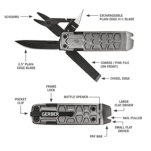 Gerber Gear Multiferramentas Lockdown Pry, prata