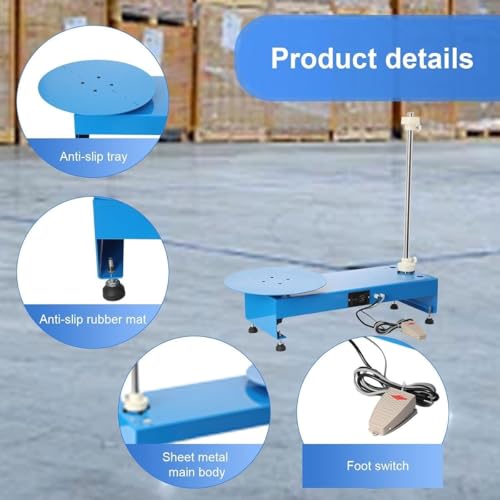 Máquina Envolvedora De Film Estirable Eléctrica De Alta Resistencia con Plataforma Giratoria De 30/35/40 Cm, Dispensador De Film Estirable Industrial, Equipo De Flejado Y Empa，35cm Turntable