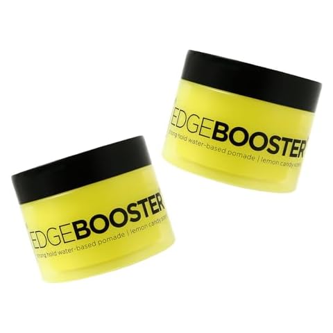 Style Factor EDGE BOOSTER Strong Hold Water-based Pomade 3.38 OZ [2 PACK] (LEMON CANDY) Cover