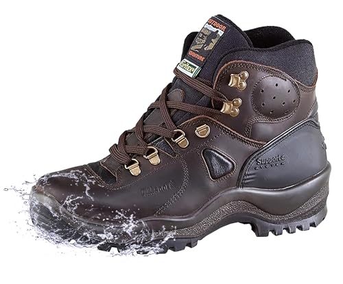 Generico Zapatillas de senderismo y escalada 629 marrón Dakar, impermiable 100% Made in Italy, Hiking Shoes, Marrón Dakar, 41 EU