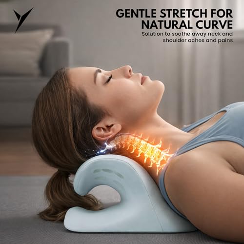 Image of jaspo Cervical Pillow for Cervical Traction Device Neck & Shoulder Relaxer for Cervical Pain Relief | Spine Alignment Chiropractic Pillow | Neck Stretcher for Posture Correction & Stress Relief