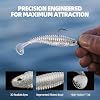 30pcs Soft Plastic Swimbaits with Paddle Tail, T-Tail Fishing Lures for Vertical Jigging and Casting, Freshwater Swimbaits for Bass, Trout, Walleye & Crappie