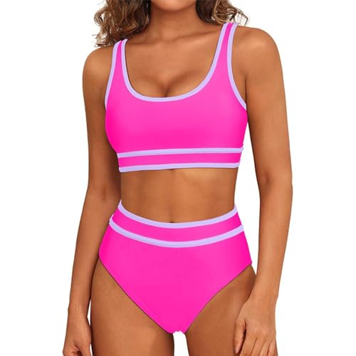 Maillot de bain deux pièces sport avec design color block graphique
