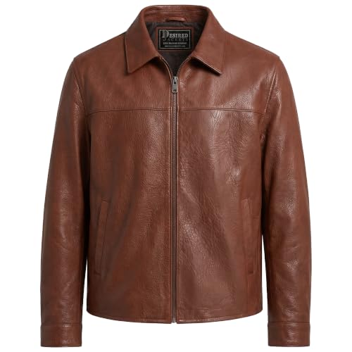 Image of Snuff Leather Jacket Genuine Lambskin Leather Jacket For Men Vintage Classic Snuff Style with Zip Out Liner
