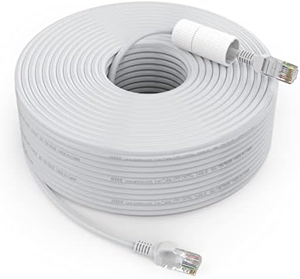 ANNKE 100 FT Cat5e Internet High-Speed PoE Network Cable, RJ45 LAN, Gray