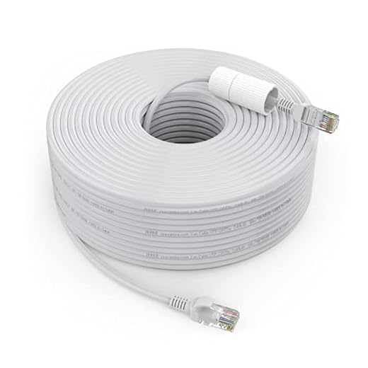 ANNKE 100 FT Cat5e Internet High-Speed PoE Network Cable, RJ45 LAN, Gray