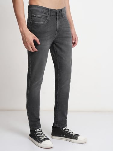 Image of Highlander Mens Tapered Fit Denim Jeans for Man|Regular Length|Mid-Rise|Stretchable Fabric for Comfort fit| Jeans for Man | Men Jeans