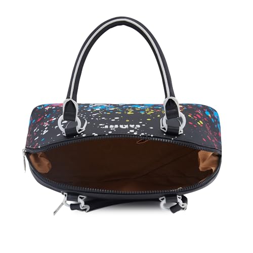 Image of Caprese Splash Satchel Bag, Small | Stylish Printed Handbag for Women with Adjustable & Detachable Sling Strap | Magnetic Snap & Zipper Closure | Ideal for Office & Daily Use