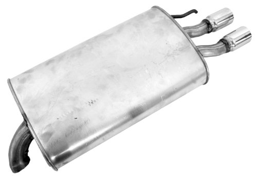 Image of Walker Quiet-Flow SS 53711 Direct Fit Exhaust Muffler Assembly 2 inch Inlet (ID) 2.5 inch Outlet (OD) for Nissan Maxima